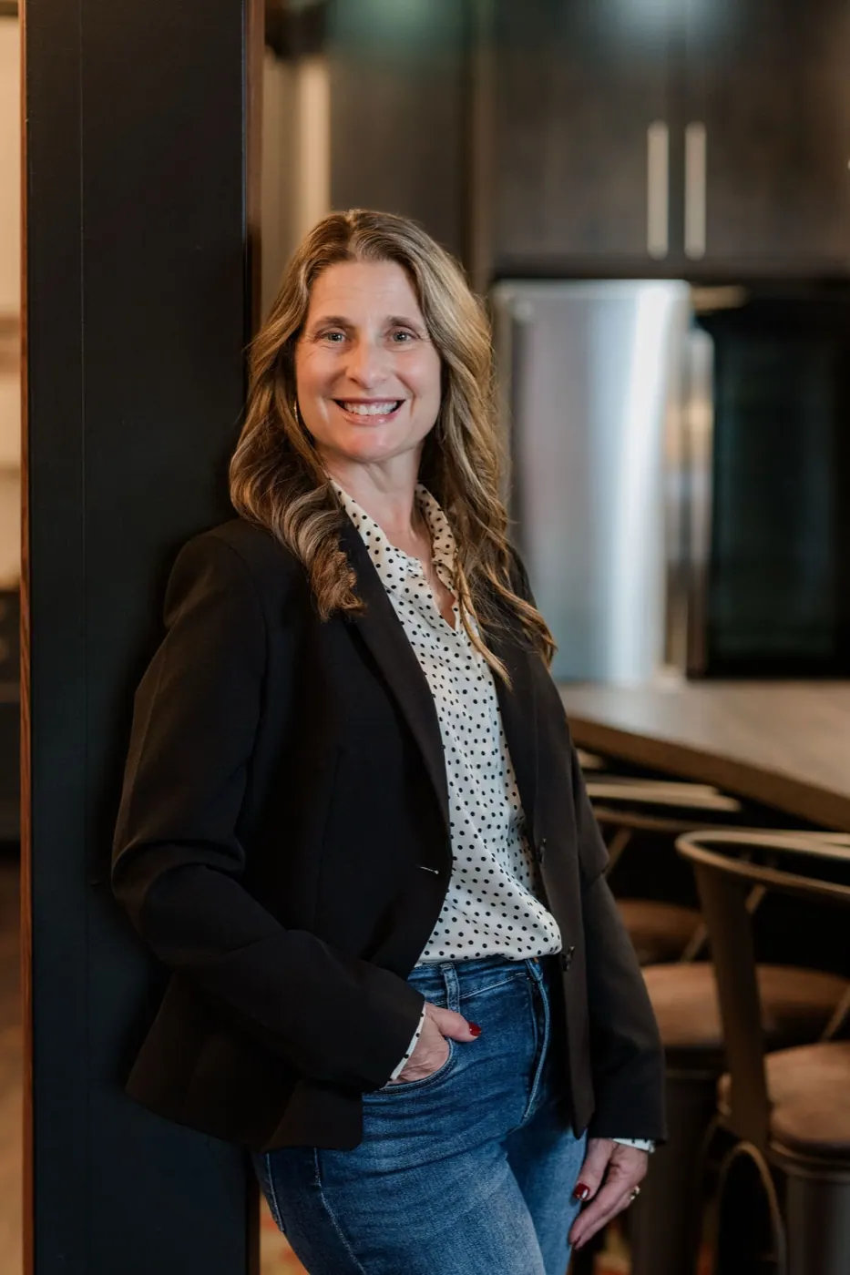 Holly Bowe, REALTOR®, in the office kitchen